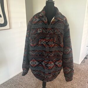 Jachs Men's Geometric Pattern Jacket - Black, Red, Gray